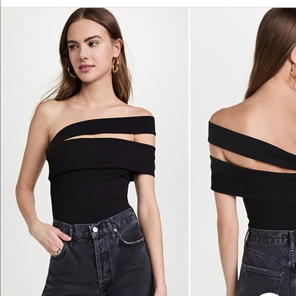 Agolde Tops - AGOLDE sliced bodysuit black small